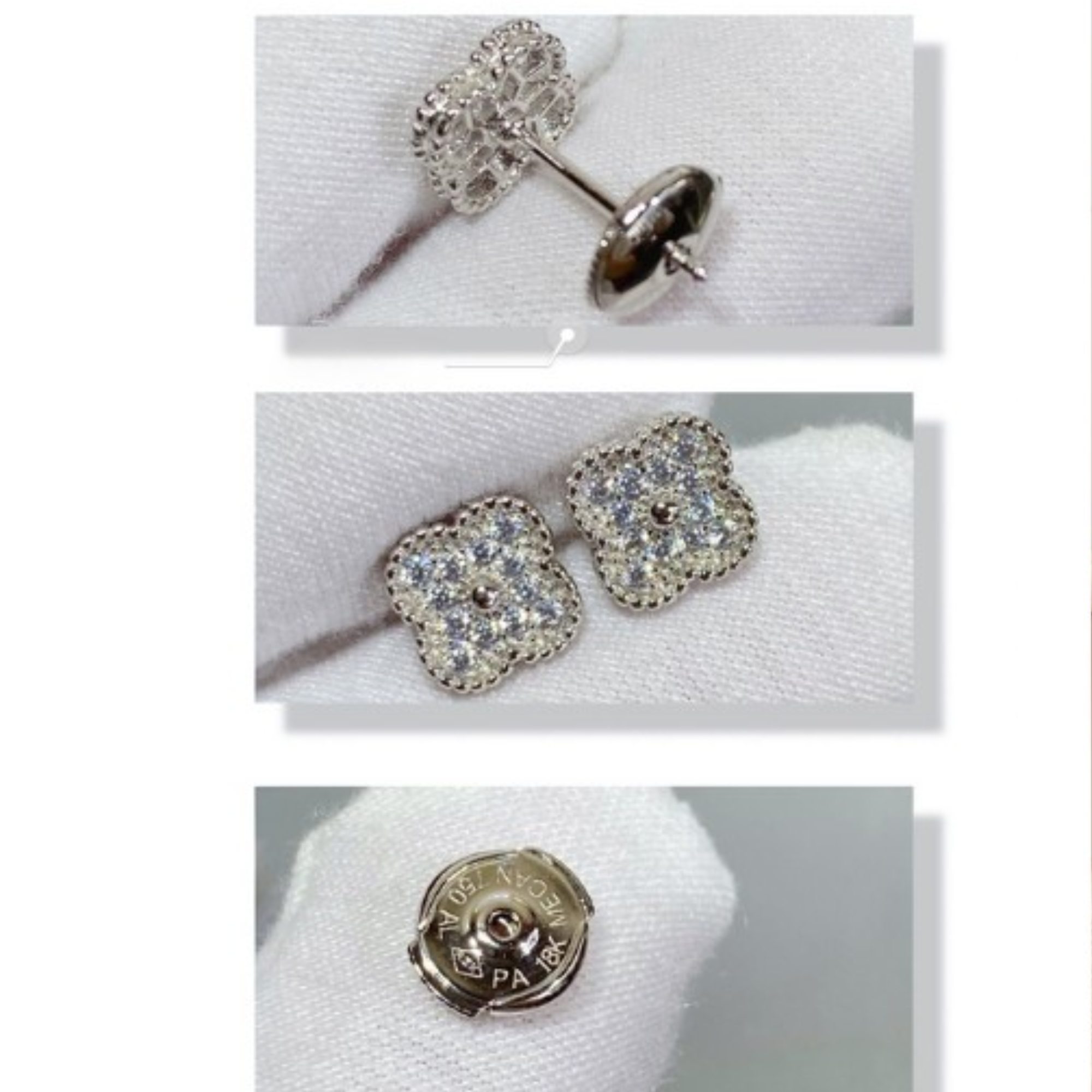 Noble Vintage Alhambra Diamonds Earrings