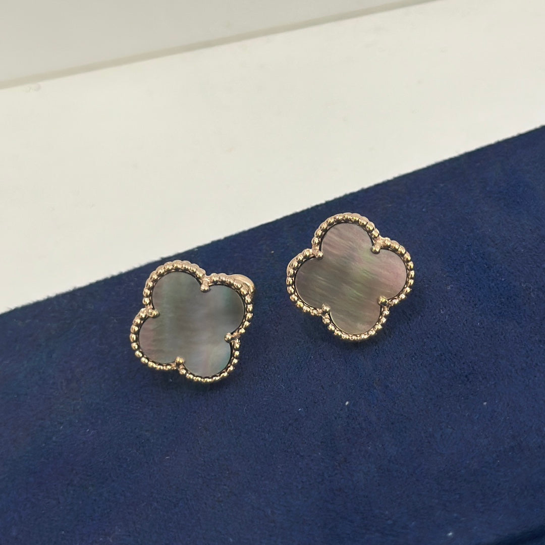 Noble Vintage Alhambra Grey Earrings