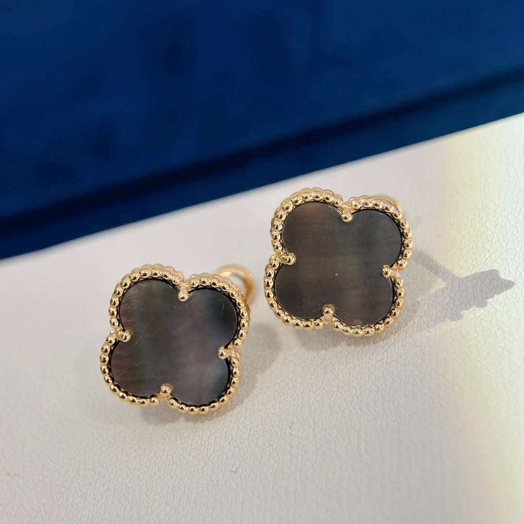 Noble Vintage Alhambra Grey Earrings