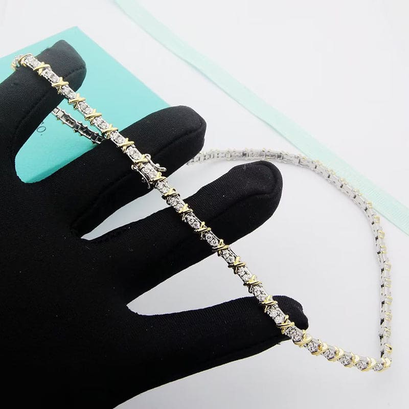 Noble T Schlumberger Eighteen Stone Choker Necklace