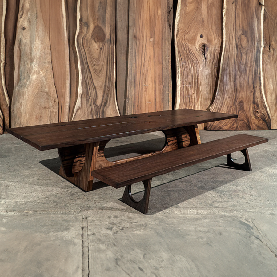 Custom Live Edge Crossbow Conference Table