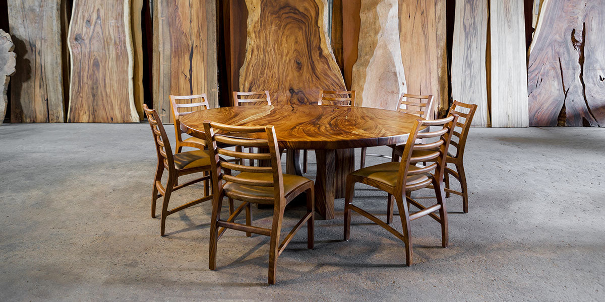 Mid Century Round Handcrafted Dining Table