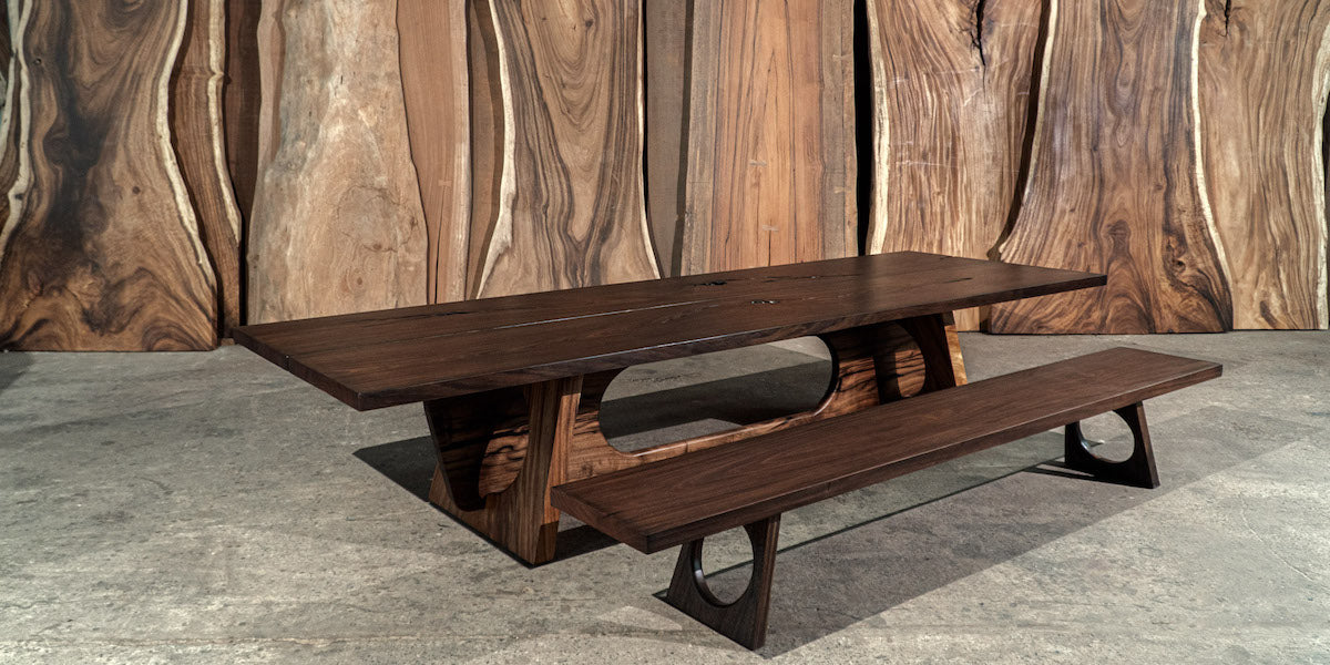 Custom Live Edge Crossbow Conference Table