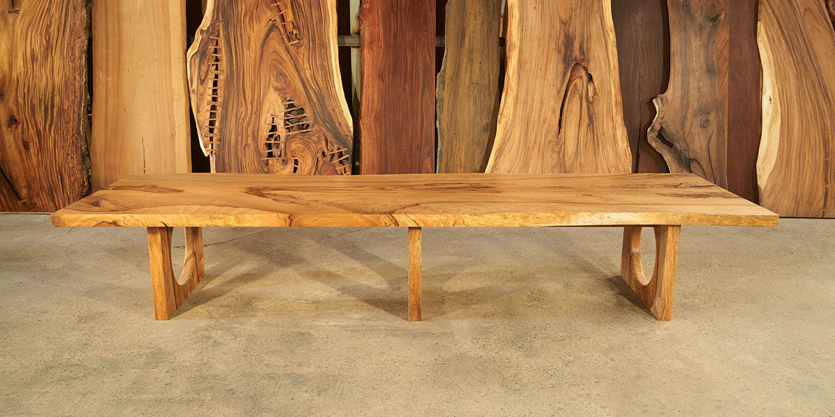 Natural Straight Edge Farmhouse Dining Table