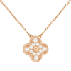 18K Sweet Alhambra Diamond Necklace