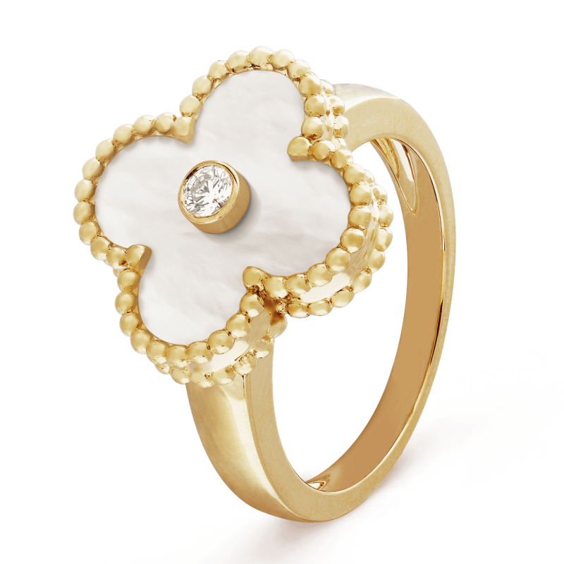 18K Vintage Alhambra Pearl Ring
