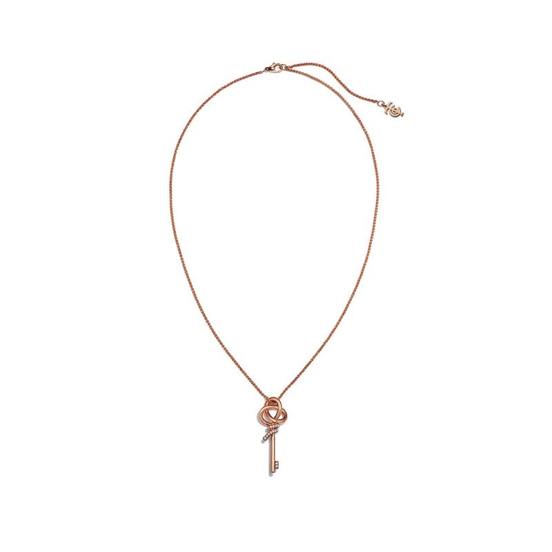 Noble T Keys Woven Diamonds Medium Necklace