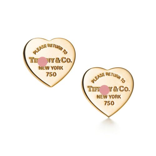 Noble Return to Heart Tag Stud Earrings