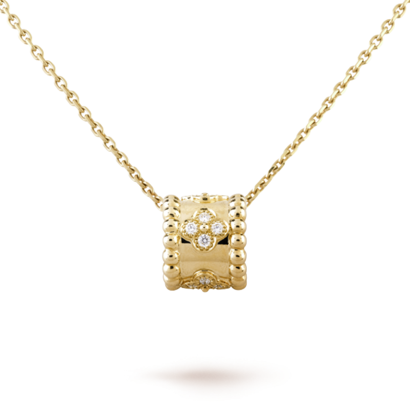 18K Perlée Clovers Pendant Necklace