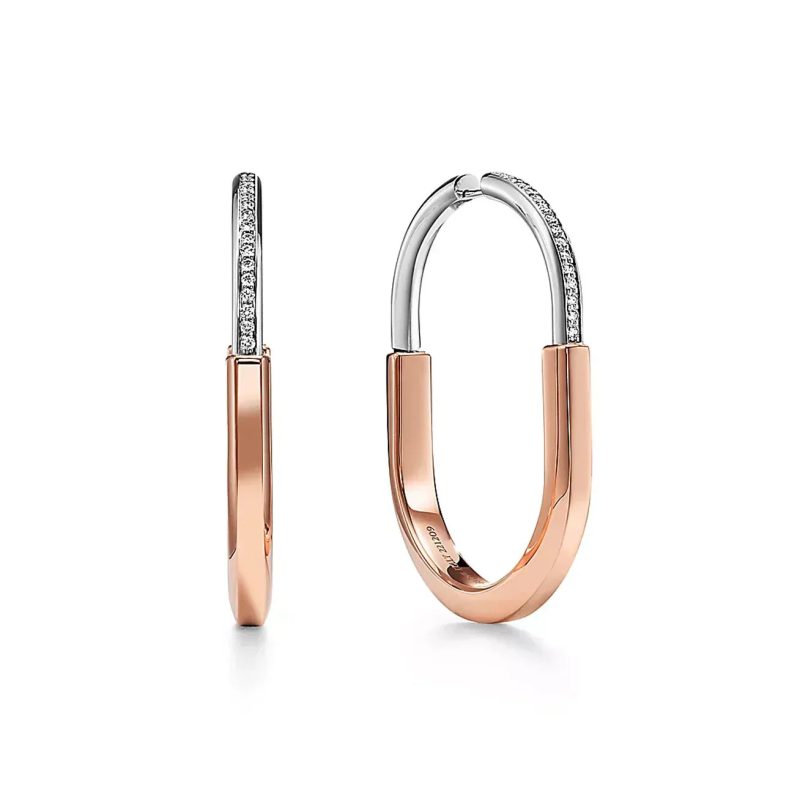 Noble T Lock Diamond Earrings