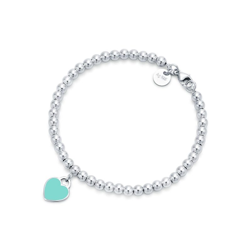 Noble Return to Blue Heart Tag Bead Bracelet