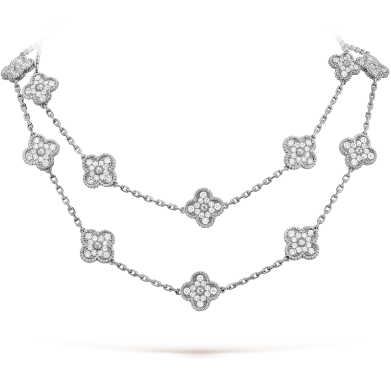 18K Vintage Alhambra 20 Motifs Long Necklace