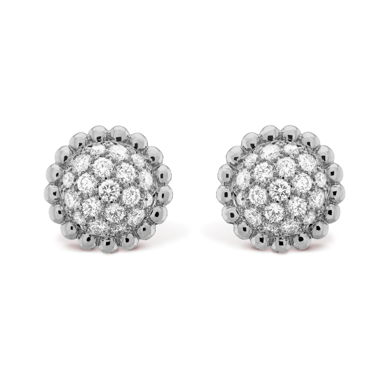 18k Perlée Diamonds Earrings
