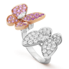 18K Two Butterfly Between the Finger Sapphire Ring