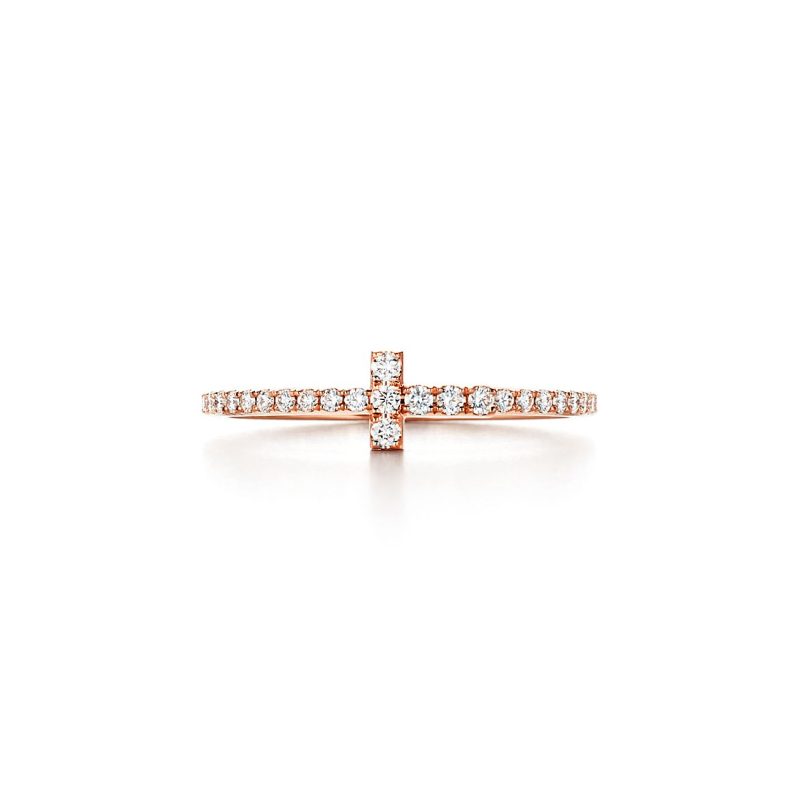 Noble T Diamond Wire Ring