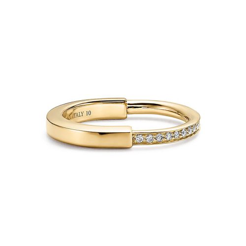 Noble T Lock Diamonds Yellow Gold Ring
