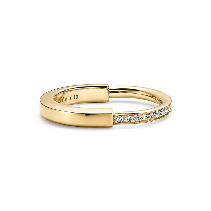 Noble T Lock Diamonds Yellow Gold Ring