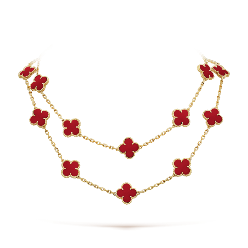 18K Vintage Alhambra 20 Motifs Long Necklace