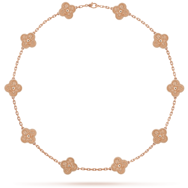18K Vintage Alhambra 10 Motifs Necklace