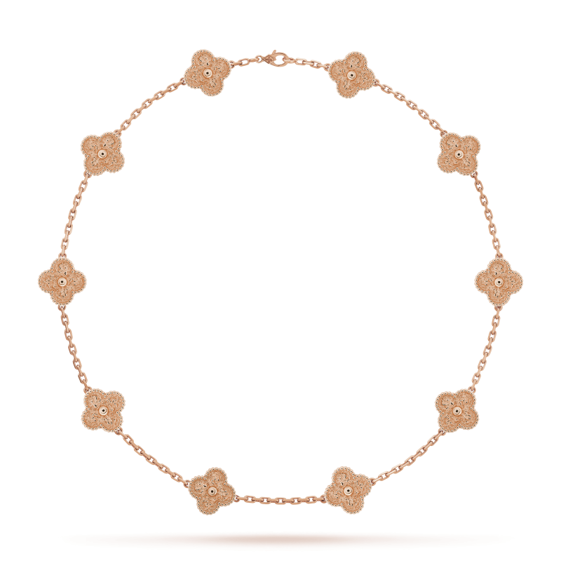 18K Vintage Alhambra 10 Motifs Necklace