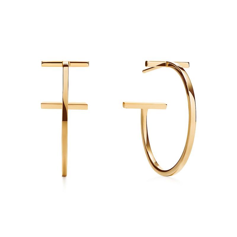Noble T Hoop Earrings