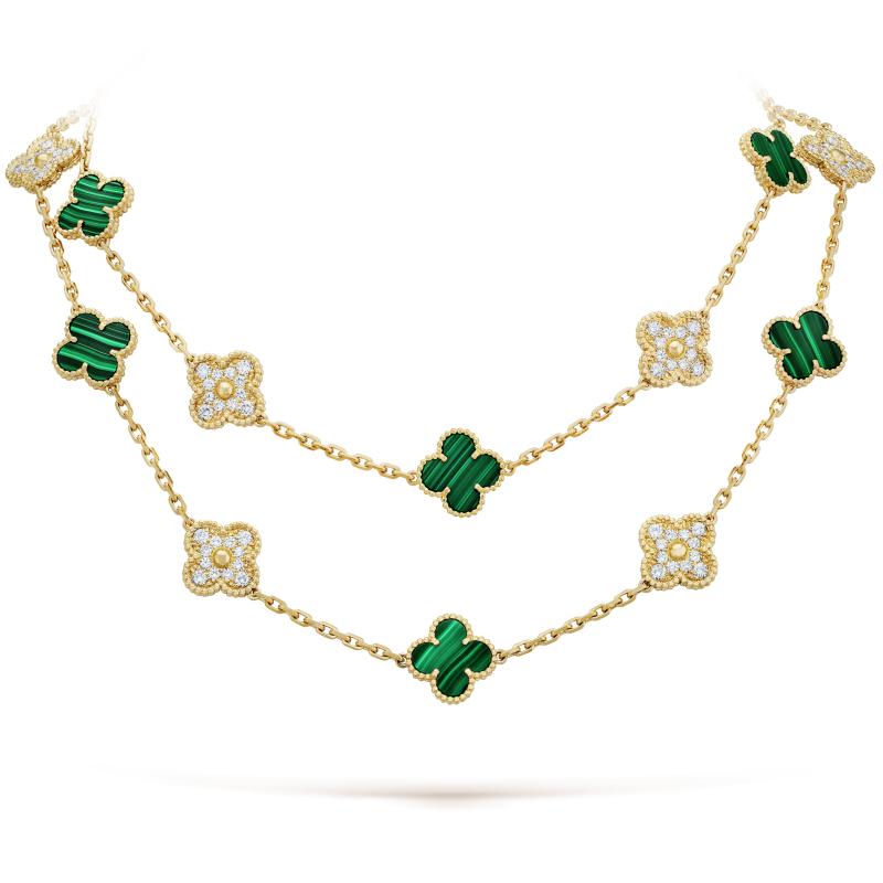 18K Vintage Alhambra 20 Motifs Long Necklace