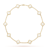 18K Vintage Alhambra Pearl 10 Motifs Necklace