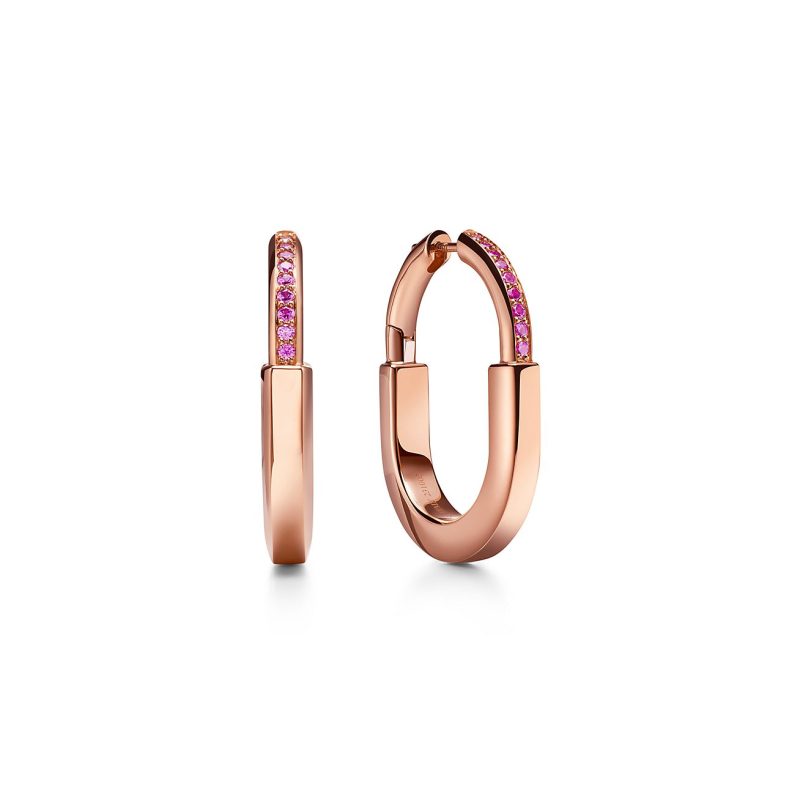 Noble T Lock Rosé Edition Medium Earrings