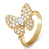 18K Two Butterfly Ring