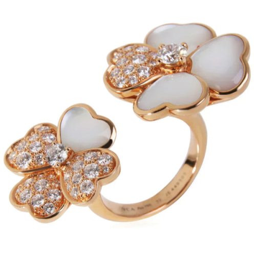 18K Cosmos Between the Finger Diamond Ring