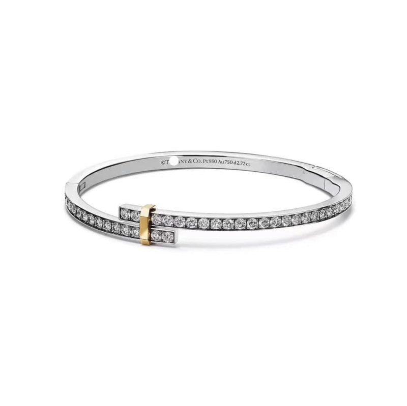 Noble T Edge Hinged Bypass Bangle Bracelet