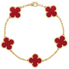 18K Vintage Alhambra Five Motifs Carnelian Bracelet