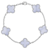 18K Vintage Alhambra Five Motifs Chalcedony Bracelet