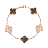 18K Vintage Alhambra Five Motifs Pearl Bracelet