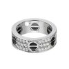 18K White Gold Love Diamonds Ceramic Ring