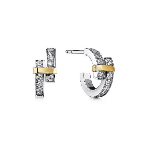 Noble T Edge Hoop Earrings