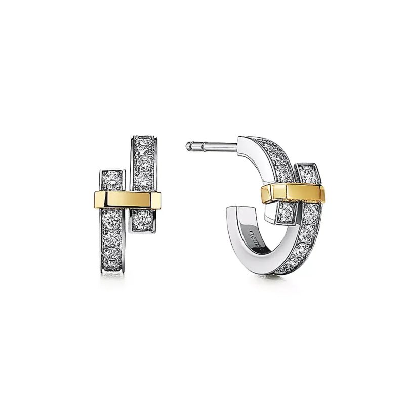 Noble T Edge Hoop Earrings