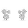 18k Lotus Three Flowers Earrings