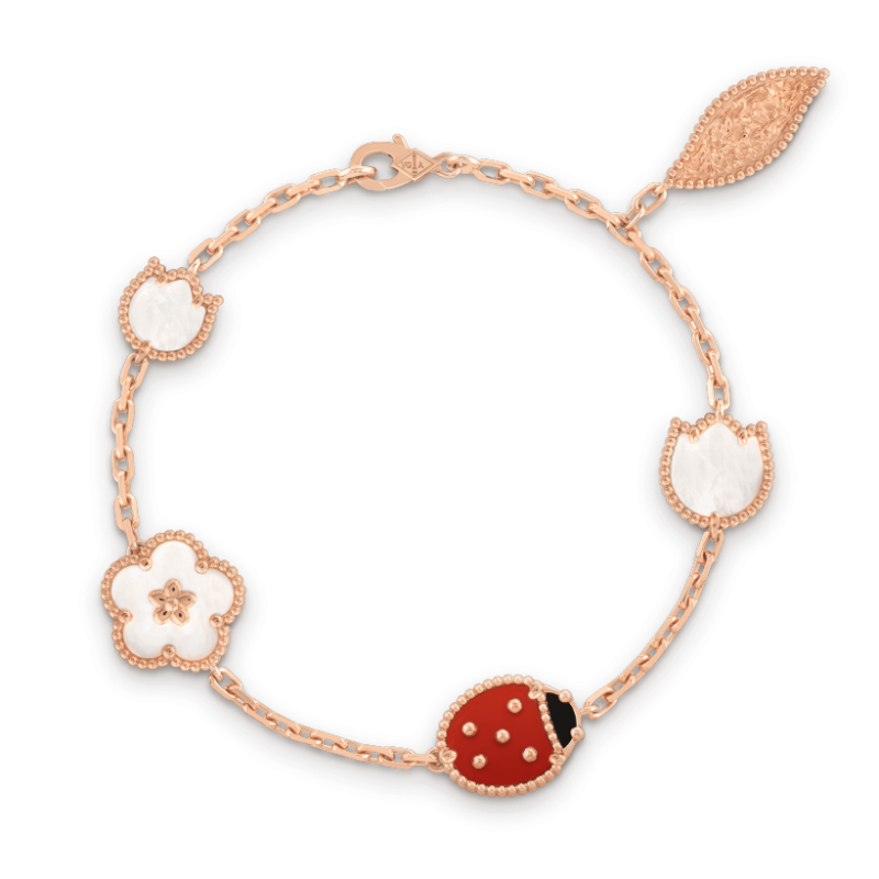 Noble Lucky Spring Rose Gold Bracelet 5 Motifs