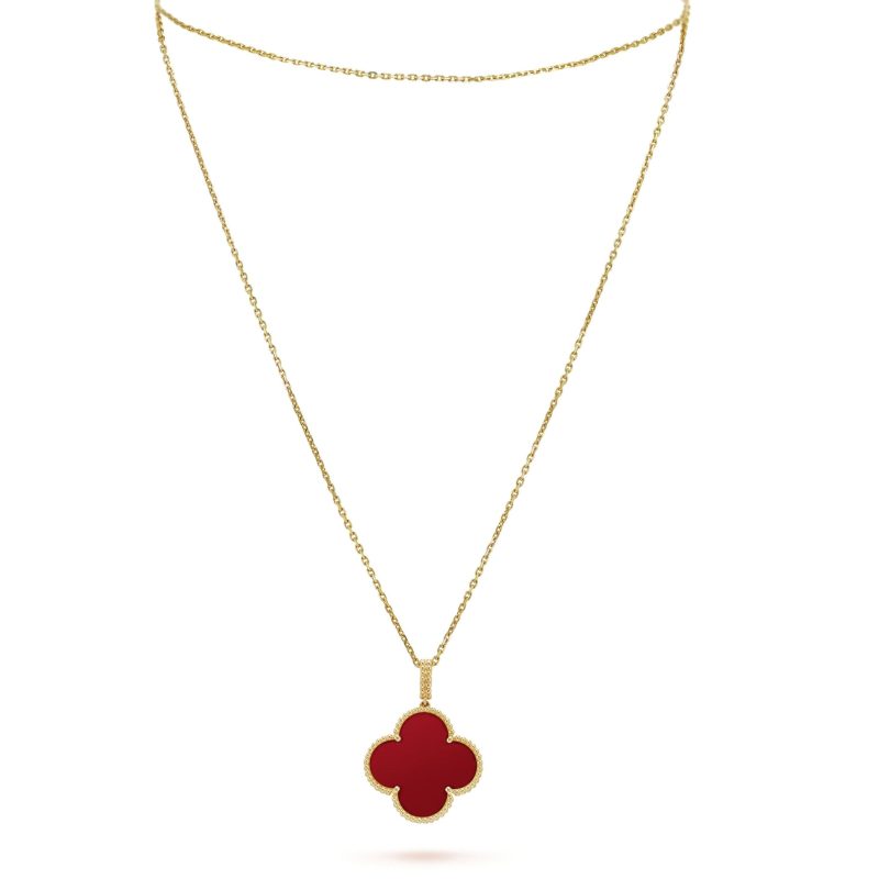 18K Magic Alhambra One Motifs Carnelian Necklace