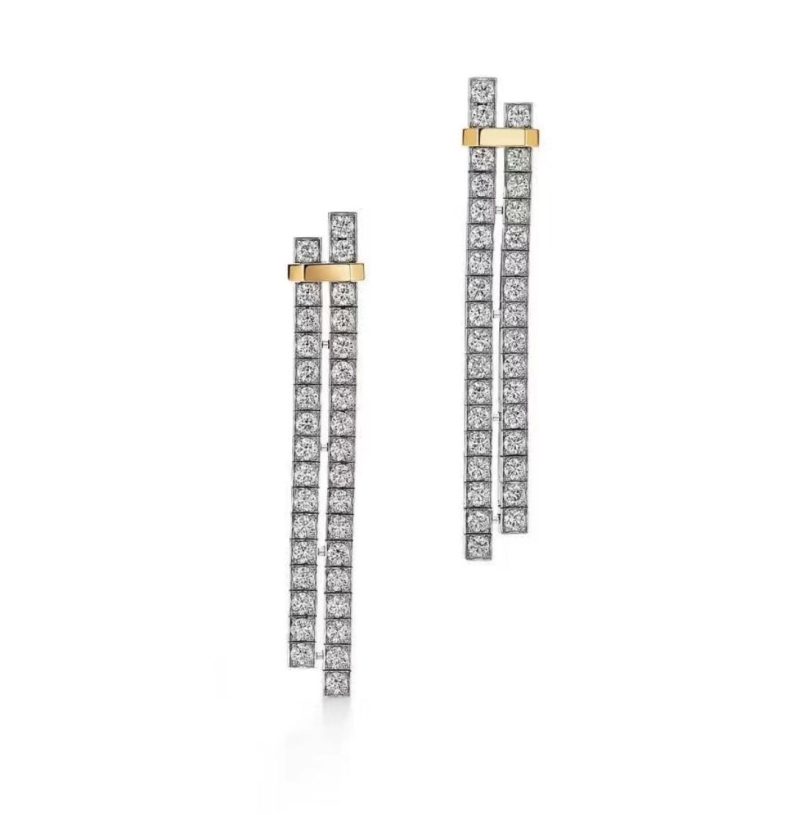 Noble T Edge Drop Earrings