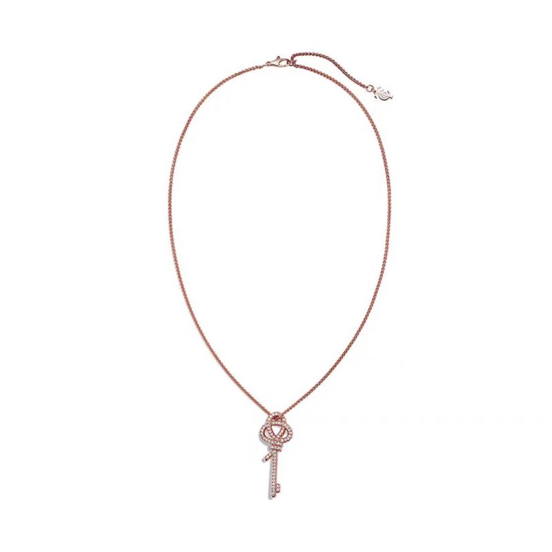 Noble T Keys Woven Diamonds Large Necklace
