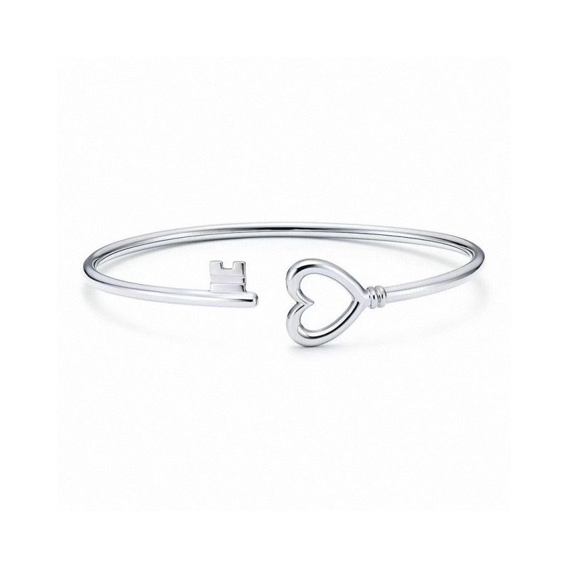 Noble T Heart Key Wire Bracelet