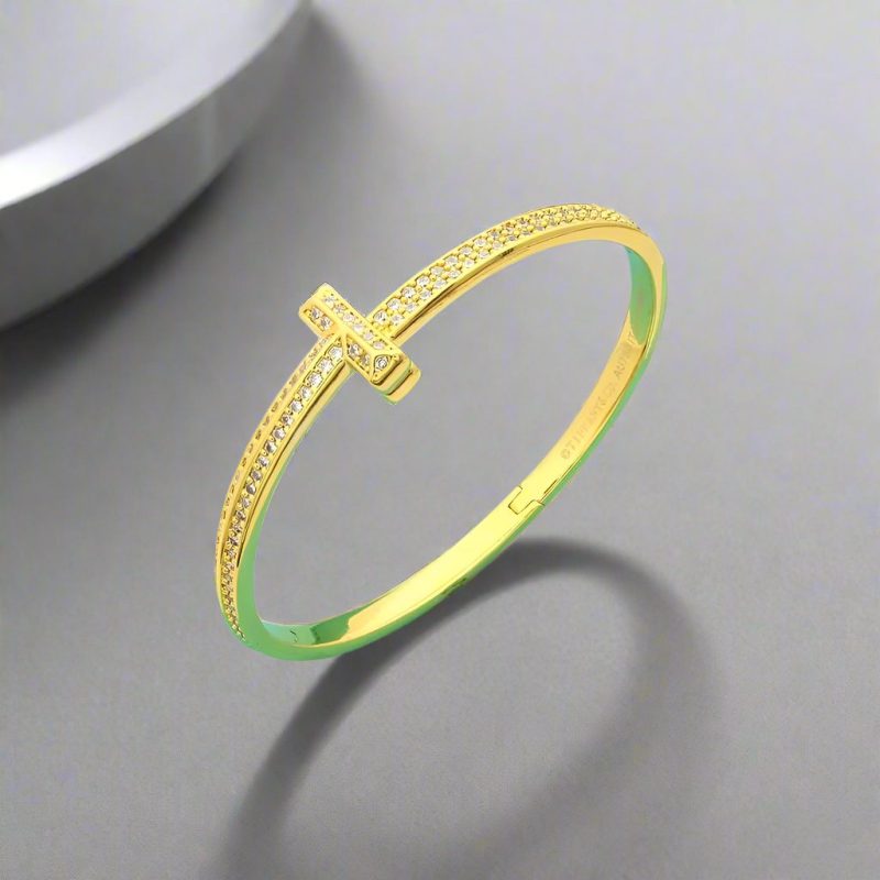 Noble T1 Wide Diamond Bangle Bracelet