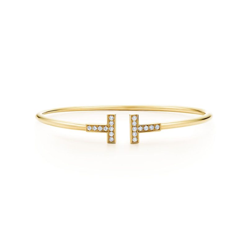 Noble T Diamond Wire Bracelet