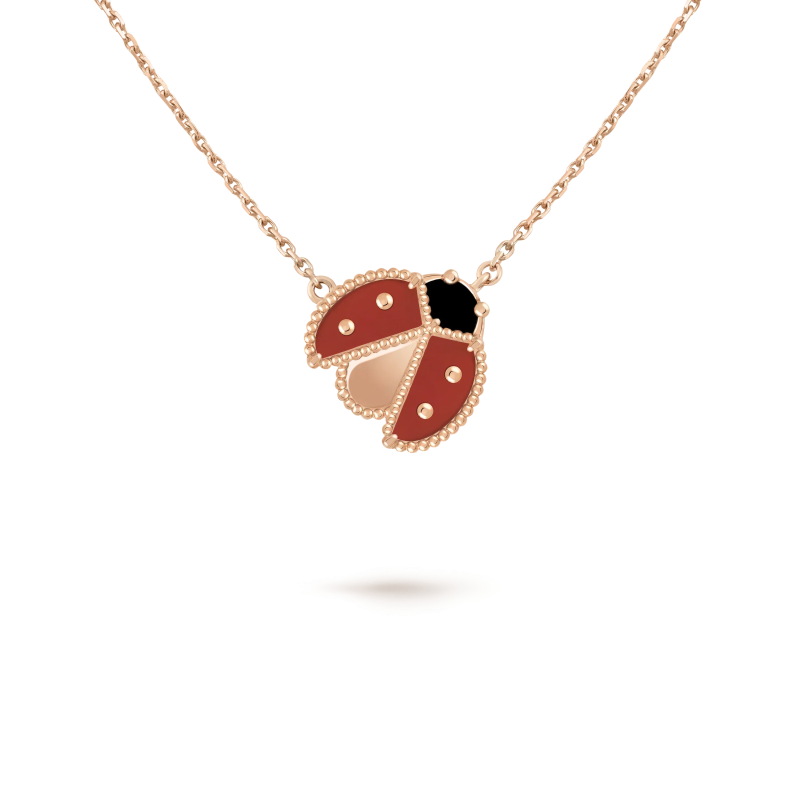 LUCKY SPRING OPEN WINGS BUG ROSE GOLD PENDANT